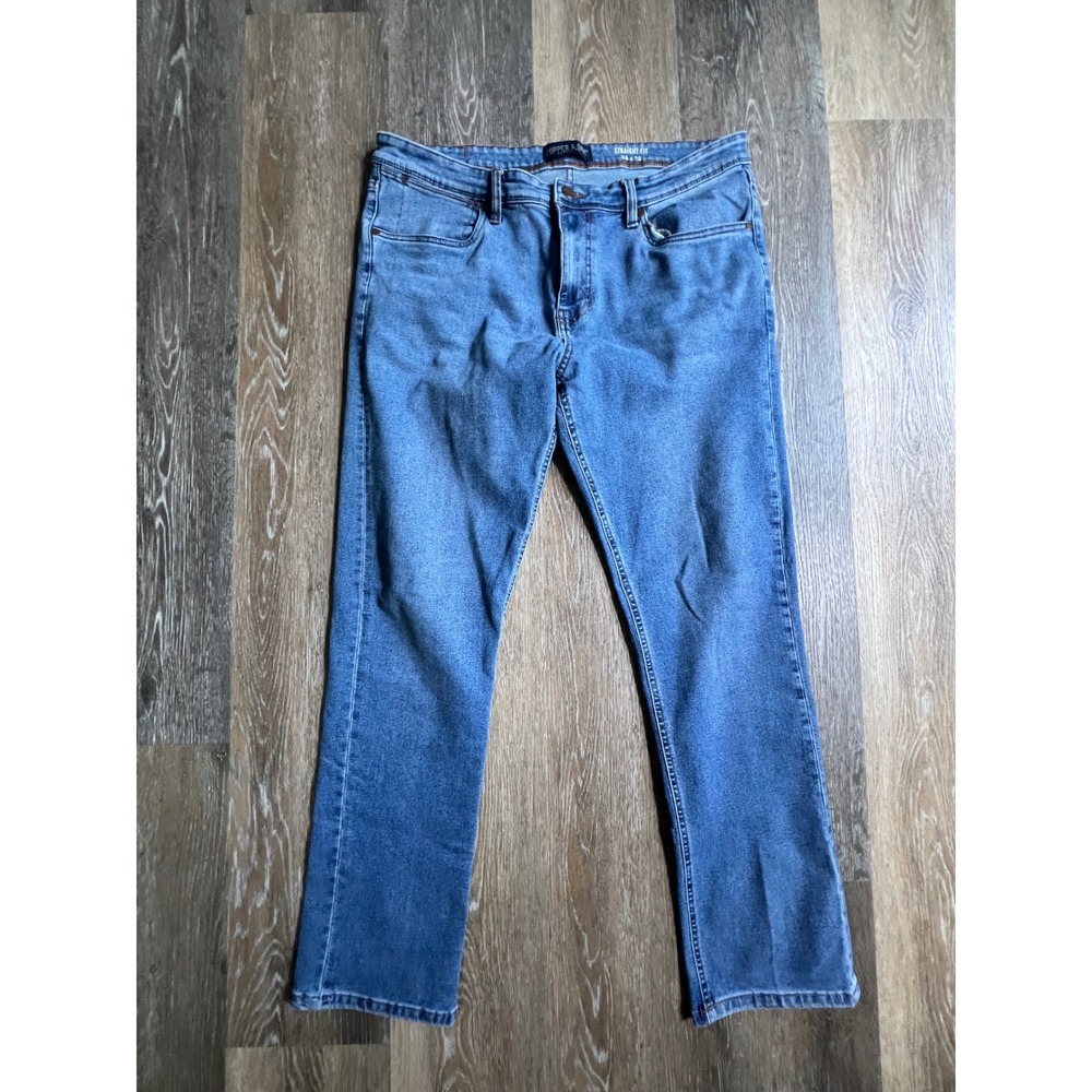 Copper & Oak Straight Fit Jeans Mens 36x30 Blue Excellent Medium Wash‎ Denim
